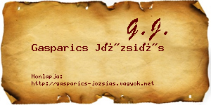 Gasparics Józsiás névjegykártya